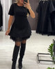 CHRISTEL | SPARKLE TULLE HEM MINI DRESS